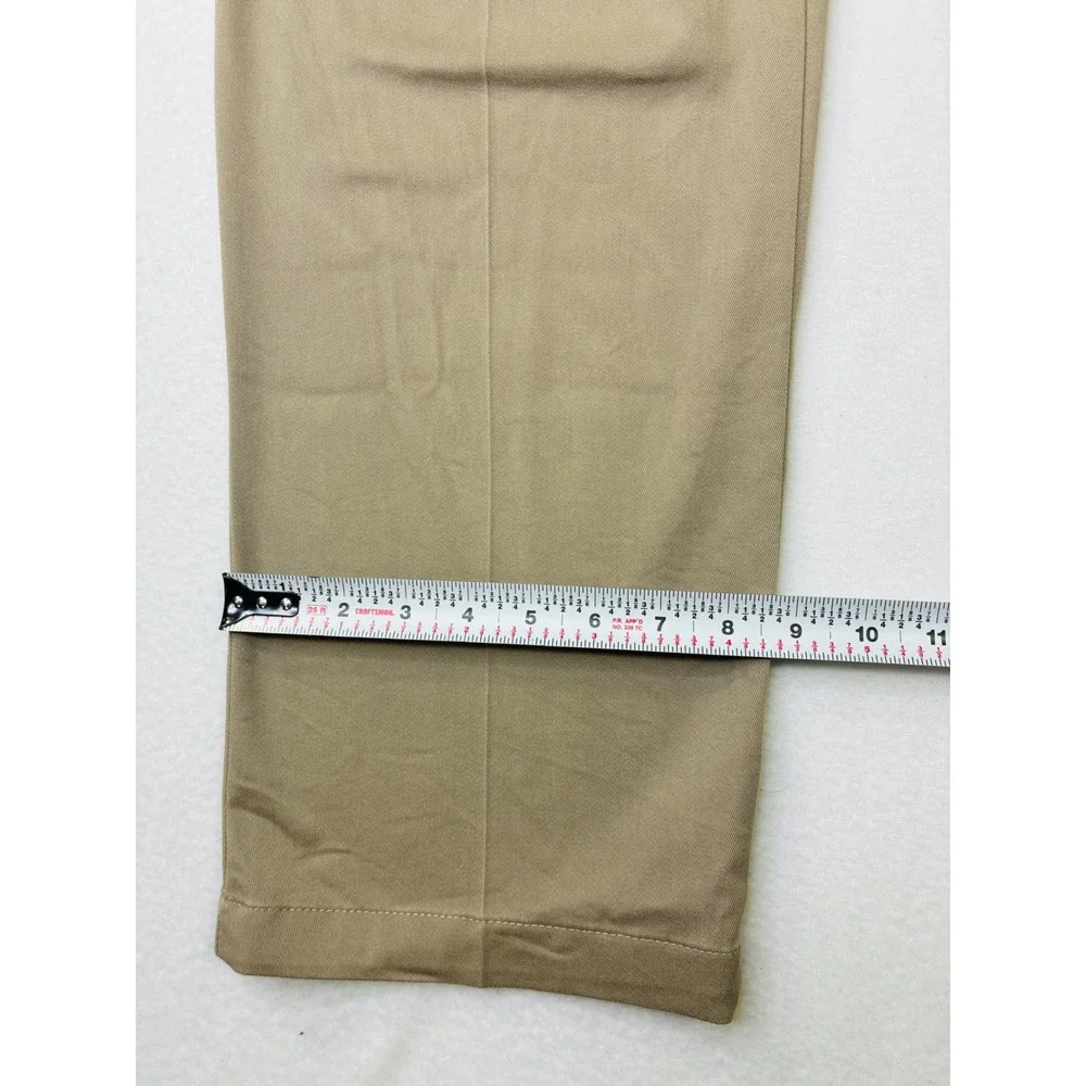 Dockers Mens Pleated Khaki Chino Pants Tan Beige Dress Trousers 34x32
